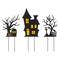 Glitzhome® 2ft. Halloween Metal Silhouette Haunted House and Ghost Tree Yard Stake Set